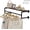 41''L with Plank, variant on Industrial Pipe Clothes Rack with 3 S-shaped Hooks, 72’'L Wall Mounted Garment Rack, Heavy Duty Iron Garment Bar, Clothes Hanging Rod Bar for Laundry Room, Max Load 135Lb