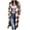 Brown, variant on Women Casual Shirts Pocketed Fall Clothes Open Front Long Plaid Shirt Cardigan Boyfriend Tartan Trench Coats Fashion 2024