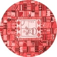 thumbnail image 1 of Ahgly Company Indoor Round Oriental Red Traditional Area Rugs, 4' Round, 1 of 4