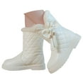 thumbnail image 4 of CAICJ98 Kids Winter Boots Girls Fashion Warm Lined Princess Shoes Lightweight Mid Calf Snow Boots Girls (Little Kid/Big Kid),3.5, 4 of 7