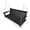 Black, variant on HDPE 3-Seater Porch Swing, 5-ft Bench Swing with Foldable Cup Holders,18/8 Stainless Steel Hardware, High Backrest and Deep Contoured Seat (Black, 5-feet)