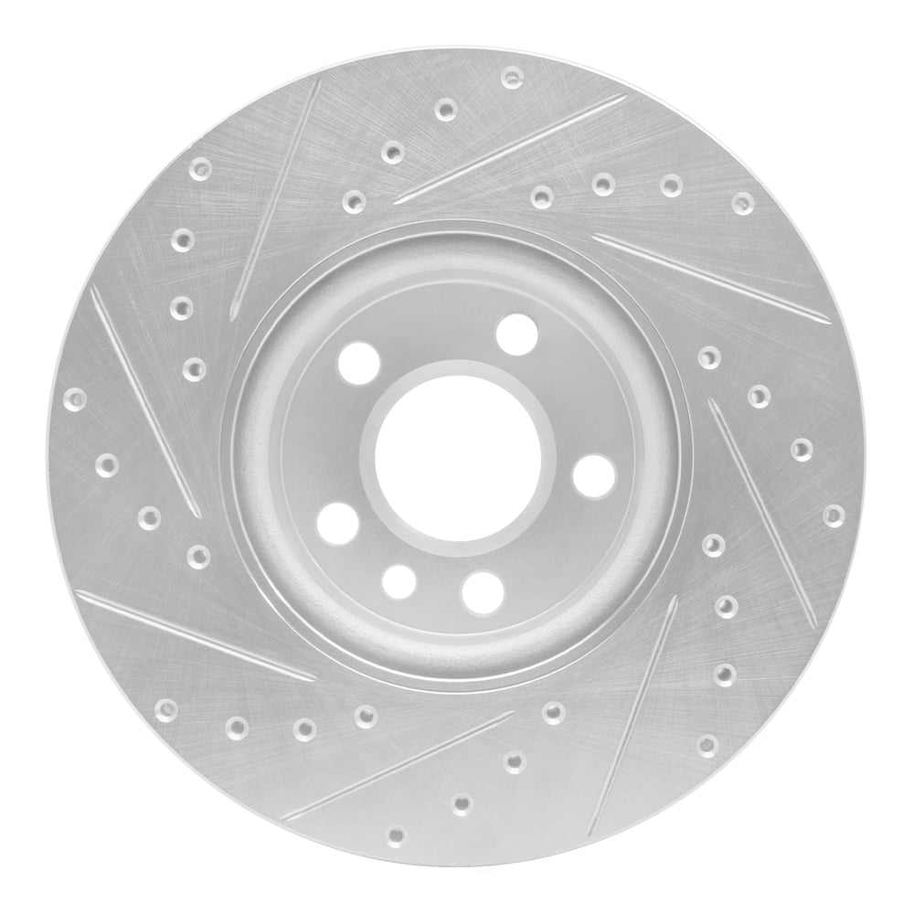 Dynamic Friction Company 631-74045R DFC Brake Rotor - Drilled And Slotted - Silver