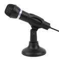 thumbnail image 1 of OUTAD Computer Notebook Desktop Microphone KTV-307 Wire Karaoke Handheld Microphone 3.5mm Mic With Base For Singing Recording, 1 of 7