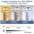 thumbnail image 2 of Ventilador de techo CHAREADA de 20" plegable con luz, 6 velocidades y control remoto, 2 of 7