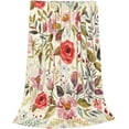 thumbnail image 2 of Vintage Flower Floral Throw Blanket Flannel Fleece Autumn Lightweight Soft Fuzzy Cozy Couch Bed Blanket Fall Decor Thanksgiving Gifts Kids Adult 50"x40", 2 of 6