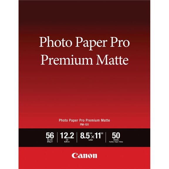 Canon PM1001LTR50 Photo Paper Pro Premium Matte 8.5x11 (50 Sheets)