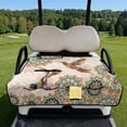 thumbnail image 2 of Yuyamidu Hummingbird Golf Cart Seat Covers Boho Flowers Golf Cart Seat Towel Blanket with Front Pockets, Fit for Club Car and More 2 Person Seat Golf Cart, 2 of 8