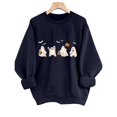 thumbnail image 4 of Certgust Mock Neck Sweatshirt Under $10 Womens Pullover Funny B Print Long Sleeved O Neck Fashion Warm Autumn Winter Sweatshirt Tops, 4 of 8