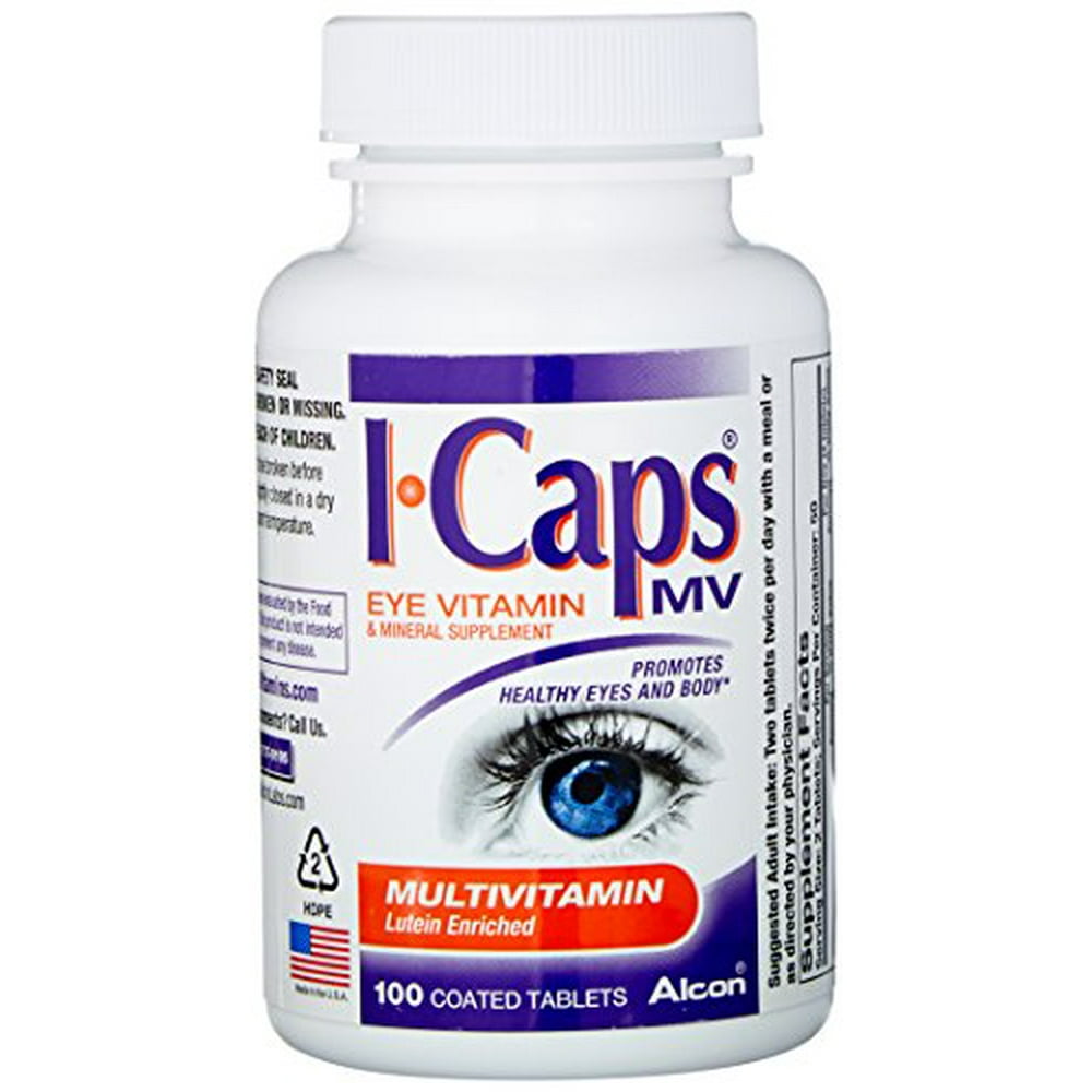 3 Pack Alcon ICaps Multivitamin Eye Vitamin & Mineral Support 100 ...