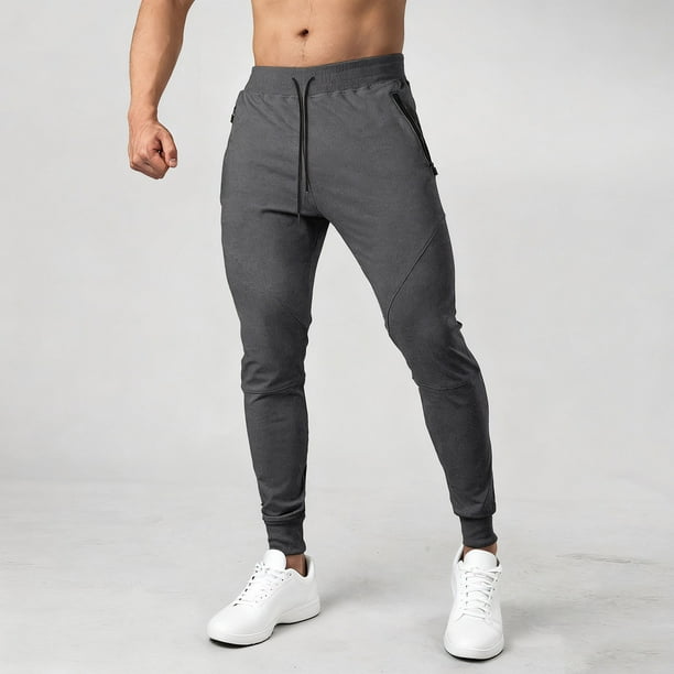 Ceisia Men's Spring Summer Solid Color Gift Pants - Loose Sports Elastic Waist Fashion Pocket Comfortable Pants