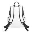 thumbnail image 2 of Naloa White Print Lightweight DayBackpack Suitable for school, work, shopping, travel, etc., 2 of 5