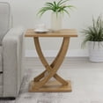 thumbnail image 6 of Convenience Concepts Newport Criss-Cross Chairside End Table, Weathered Brown, 6 of 9