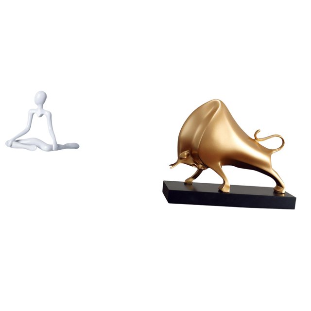 Estatua de toro pensador abstracto creativo, figura decorativa, escultura única, adorno para entrada, dormitorio, regalo de inauguración de la casa, d