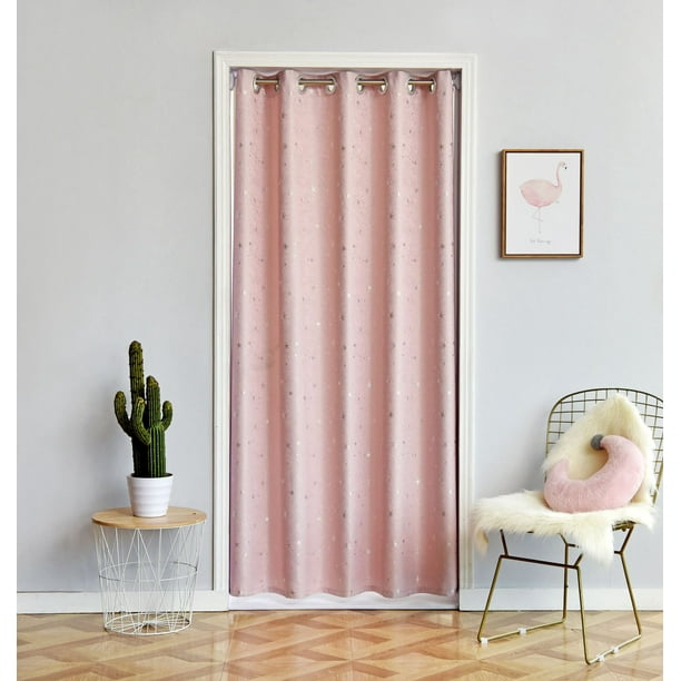 Cortina de puerta de tela sin perforaciones para el hogar, dormitorio, sombreado, aire acondicionado, parabrisas, cocina, probador, baño, cortina de partición, cortina de tela
