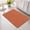 Orange, variant on Black Solid Non Slip Bathroom Mat, Minimalist Cloth Dark Gray Linen Texture Industrial Absorbent Bath Mat Rubber Backed Quick Dry Doormat Fit Under Door for Bathtub Shower Sink Kitchen 24"x36"