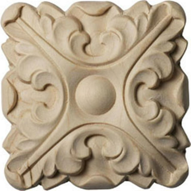 Ekena Millwork ROS03X03ACAL 3,5 Po. W x 3,5 Po. H x 0,62 Po. P Acanthe Rosette- Aulne- Accent Architectural