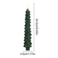 thumbnail image 5 of Shoreew 4 Pcs Christmas Tree Flameless Taper Candles Green LED Candlestick with 3D Flickering Flame for Xmas Home Decor, 5 of 7