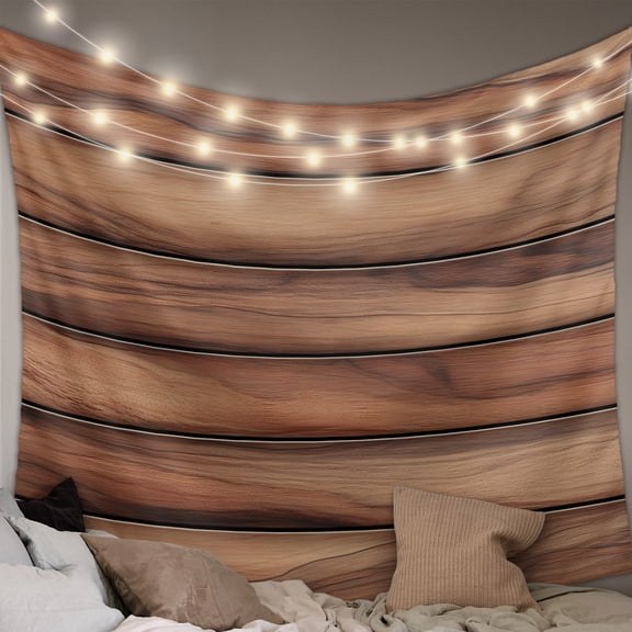 Western Barn Door Tapestry for Bedroom Wall Hanging Tapestry, Country Farmhouses Wooden Grain Brown Ceiling Backdrop Tapestries Poster Blanket Wall Decor for Teens Room Living Room Dorm 59" x 79"