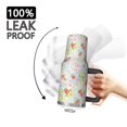 thumbnail image 3 of 40oz Pioneer Flower Floral Print Pattern Insulated Tumbler with Handle, BPA-Free Leak Proof Lid and Straws, Double Wall Vacuum, Hot 12h/Cold 34h, 3 of 6