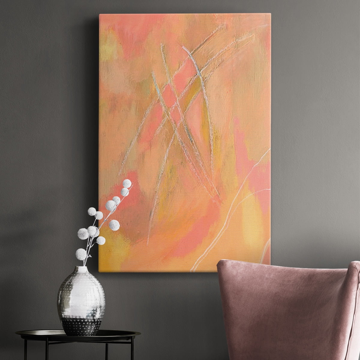 Peach Bliss IV Premium Gallery Wrapped Canvas - Ready to Hang