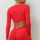 thumbnail image 4 of 2024 Pad Fitness mujeres gimnasio Yoga Top corto cultivo Yoga camisa camisetas deportivas ropa de entrenamiento ropa de ejercicio, 4 of 5