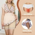 thumbnail image 3 of 3 Pack Lace Slip Shorts for Under Dresses Women Smooth Anti-chafing Boyshorts Seamless Underwear Safety Shorts (Nude, S), 3 of 6