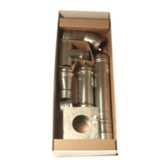 Stainless Steel Horizontal Vent Kit for Big Max MHU50 & MHU80 Unit Heaters - Silver - 4 in.