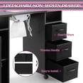 Artist Hand Black Nail Table Manicure Desk Beauty Station with Electric