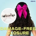 thumbnail image 3 of Claire's Hot Pink Satin Hair Bows with Barrette Clip Closure, Elegant Hair and Fashion Accessory for Women, Teens, Tweens, and Girls, 6-inches Long, 3 of 4