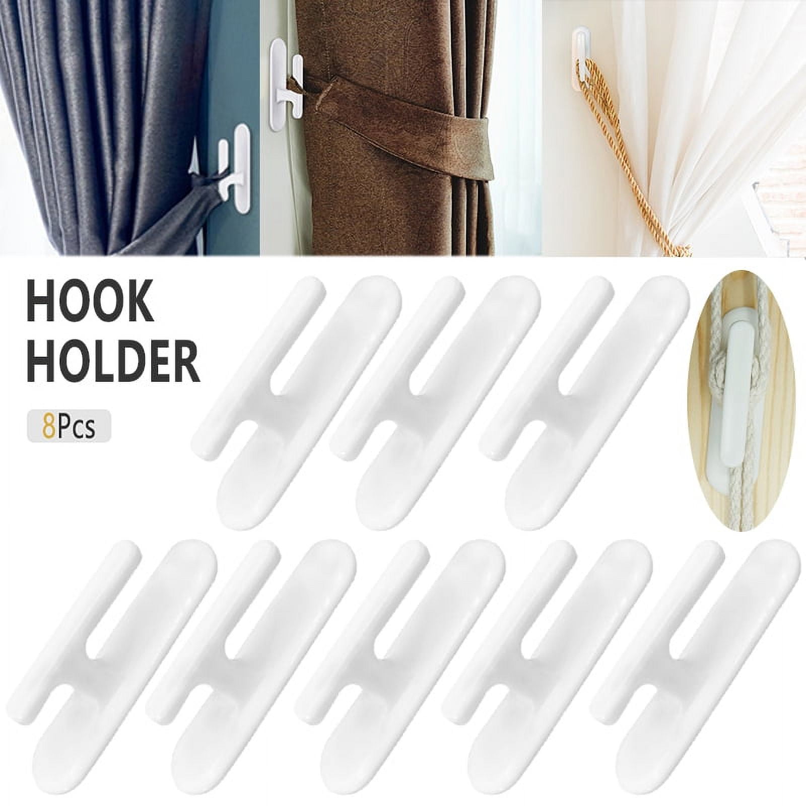 NINGCHE 8x Roller Blind Hook Window Blind Cord Holder Child Safety P Clip  Fixation Hook 
