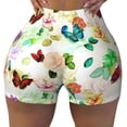 thumbnail image 2 of Lsque Floral Vintage Pattern High Waisted Biker Shorts for Women-Tummy Control Fitness Athletic Workout Running Yoga Gym Shorts,Moisture-Wicking-X-Large, 2 of 9