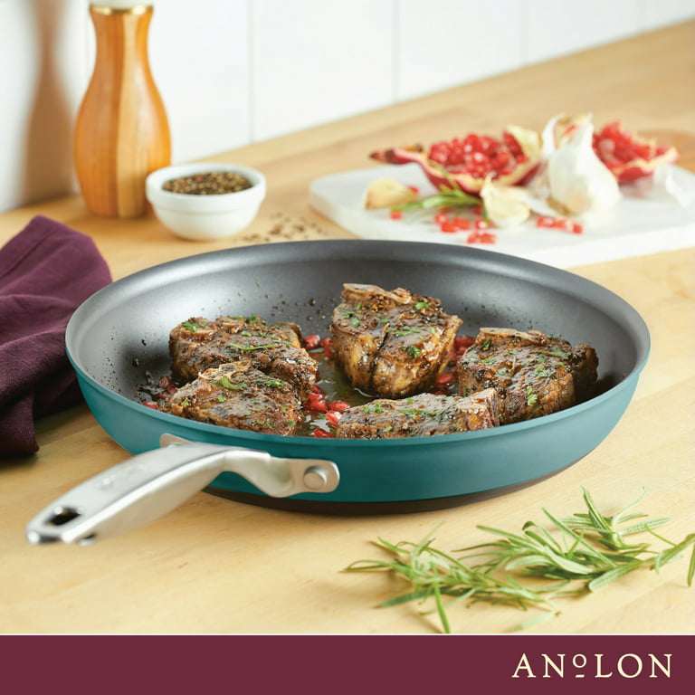 Anolon Achieve 12 Nonstick Hard Anodized Frying Pan Teal