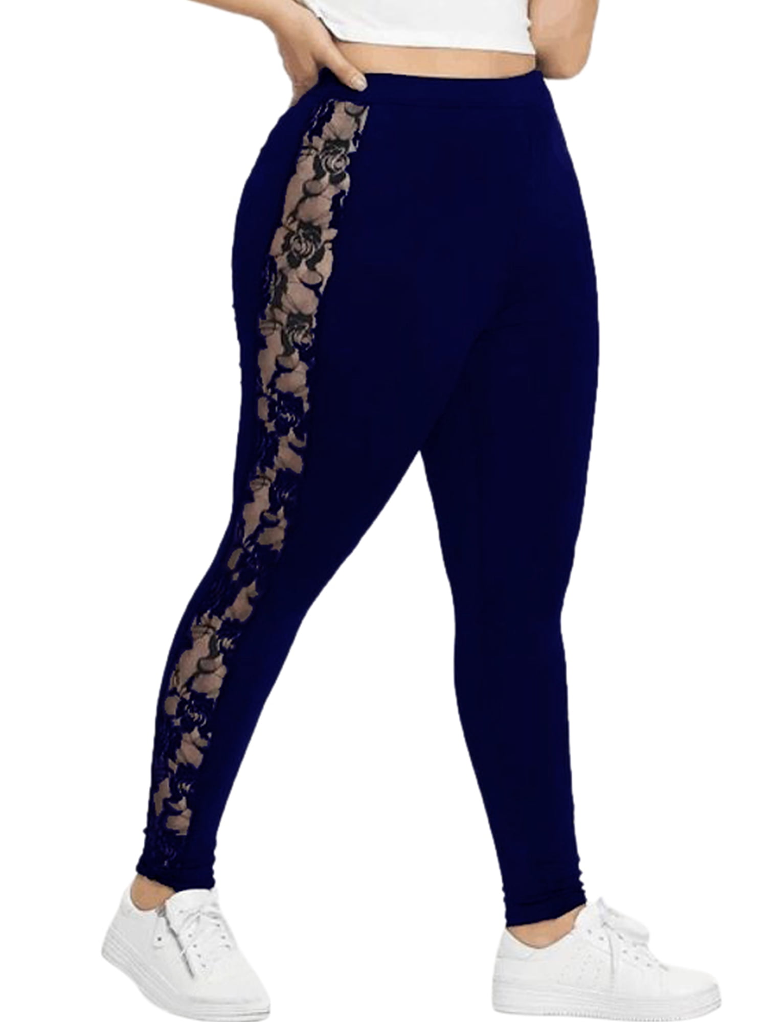 black lace leggings plus size