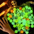 JOYIN 100 PCS Halloween Glow in The Dark Bouncing Balls,20 Designs