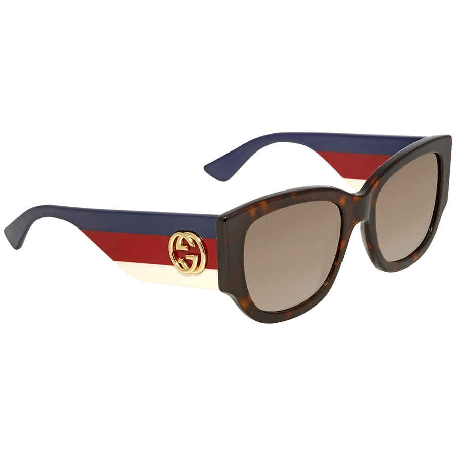 sympati I stor skala mastermind Gucci Brown Gradient Sunglasses GG0276S-002 53 - Walmart.com