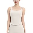 thumbnail image 2 of Otvok Womens Yoga Tank Top Solid Color with Chest Pad Sports Underwear Bra Camisole Top, 2 of 6