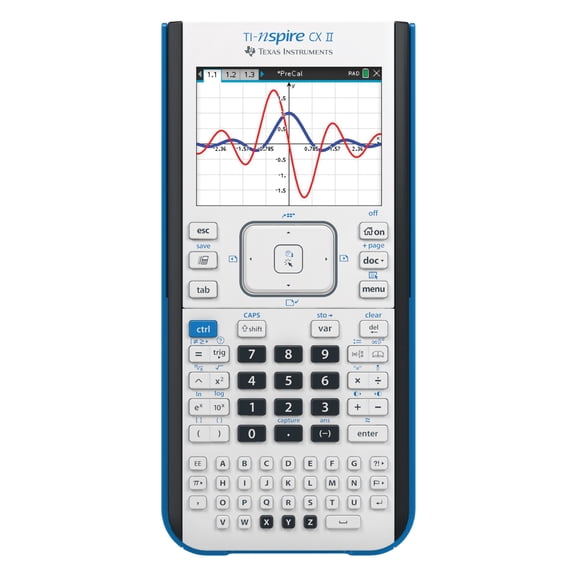 Texas Instruments TI-Nspire CX II Graphing Calculator with Rechargeable Battery, White