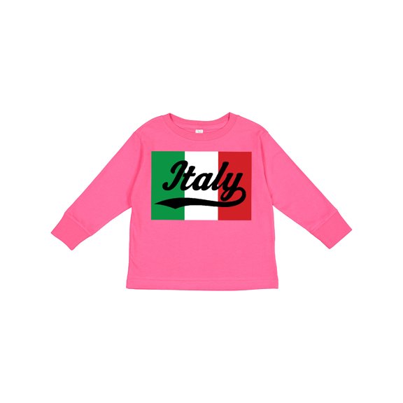 Inktastic Italy Flag Boys or Girls Long Sleeve Toddler T-Shirt