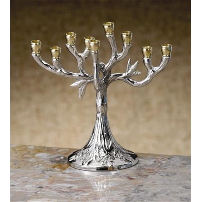 Silver Menorah Tree Design