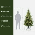 thumbnail image 2 of LuxenHome 7Ft Pre-Lit Artificial Natural Upswept Pine Christmas Tree with Metal Stand, 2 of 9