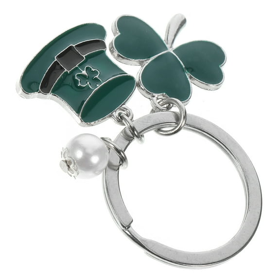 Worgeous Shamrock Keychain Made of Alloy in Green Color for St Patrick's Day Gifts and Decoration Use Small Size