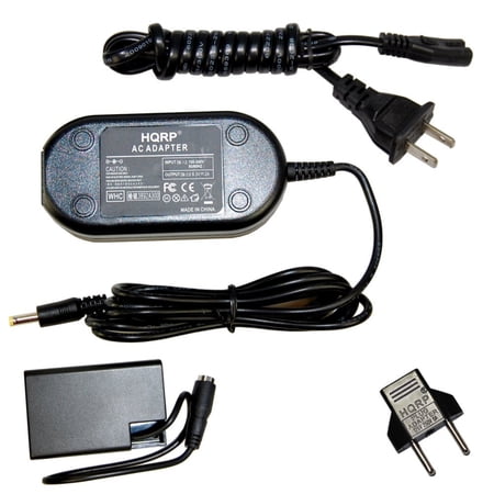 HQRP AC Power Adapter for PENTAX K-30, K-50, K-500 SLR Digital Camera K-AC128 D-AC128 D-DC128 D-Li109 Power Supply Cord + Euro Plug Adapter