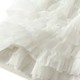 thumbnail image 5 of Hot days, bold styles SMihono Women's Ruffle Tutu Skirt Mesh Skirt Pleated Chiffon Cute Aline Fashion Mid Thigh Summer Bubble Skirt White 4, 5 of 6