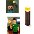 thumbnail image 4 of Minecraft Flashlight Scope Flashlight (Wall Mountable) Charging Night Light Torch Ore Lamp Foam Mass Pickaxe Table Lamp, 4 of 5