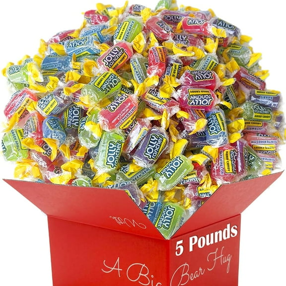 Jolly Rancher Hard Candy, Assorted Fruit Flavors, Individually Wrapped, 5 lb Bulk Bag, Fat-Free & Cholesterol-Free