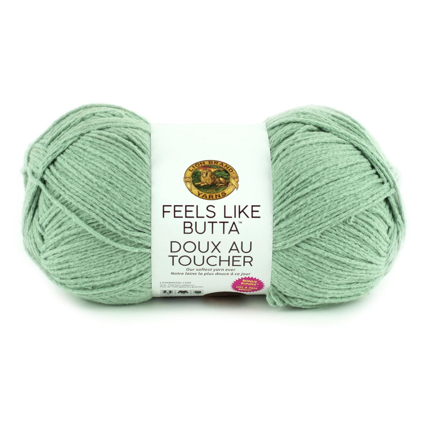 Lion Brand Yarn 123-173 Feels Like Butta Sage Super Soft Baby Yarn
