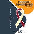 thumbnail image 2 of Magnet Me Up Support Head and Neck Cancer Awareness Burgundy and Ivory Ribbon Magnet Decal, 3.5x7 In, Vinyl Automotive Magnet, 2 of 7