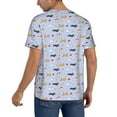 thumbnail image 2 of Zufioo Dogs Are Running Print Men's Baseball Short Sleeve, Moisture Wicking Button-Down Hip Hop Tee-Small, 2 of 7
