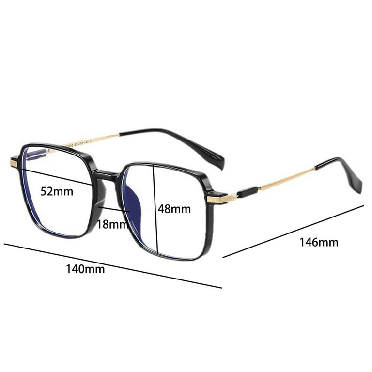 Women Square Photochromic Gray Oversized Blue Reading Glasses Men