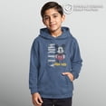 thumbnail image 2 of Boy's Mickey & Friends '90s Mickey Mouse Distressed  Pull Over Hoodie Navy Blue Heather Large, 2 of 9
